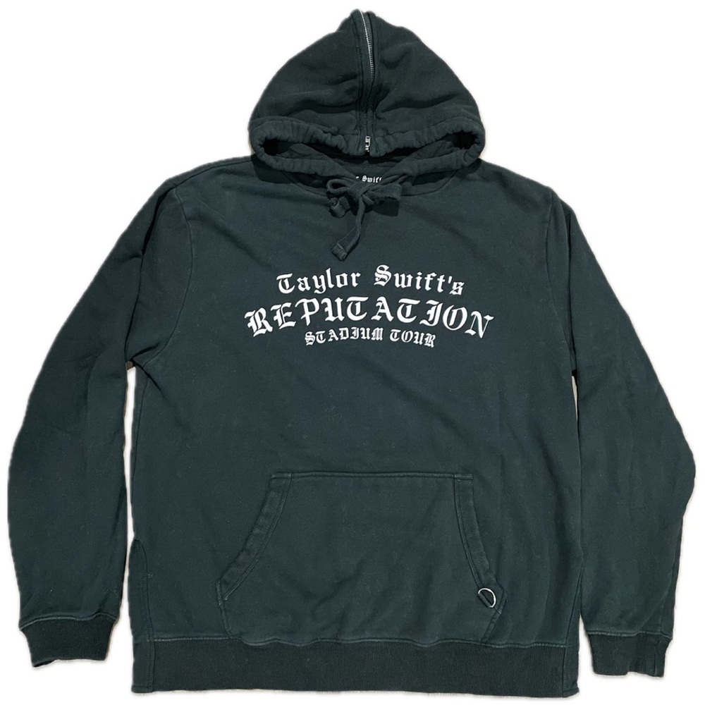 Taylor Swift Reputation Stadium Tour Hoodie Black Size Small Zipper Hood Snake